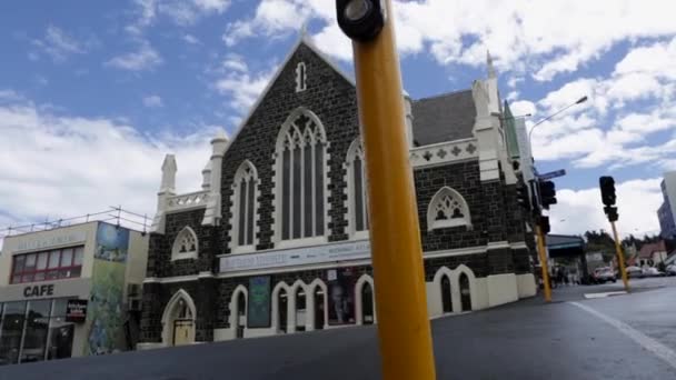 Old City Dunedin New Zealand Camera Moving — Video Stock