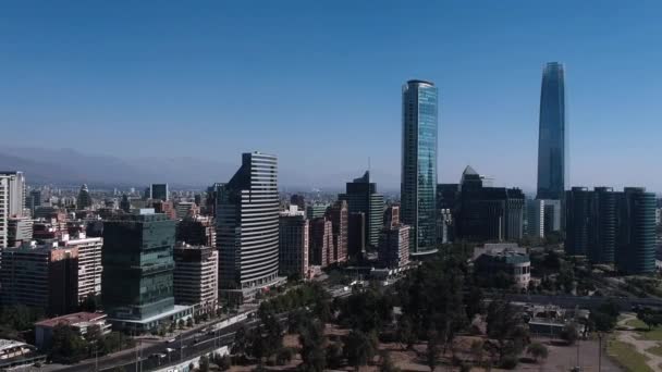 Panorama Santiago Skyline — Stockvideo