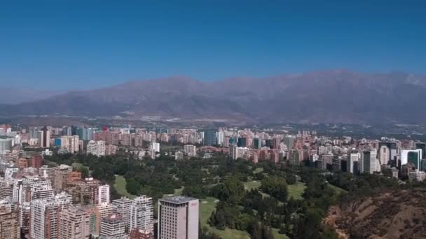 Полет Над Сантьяго Чили — стоковое видео