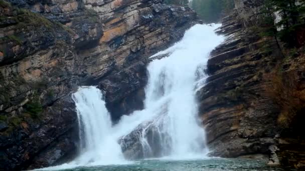 One Most Photographed Scenic Spots Waterton Lakes National Park Cameron — Vídeo de stock
