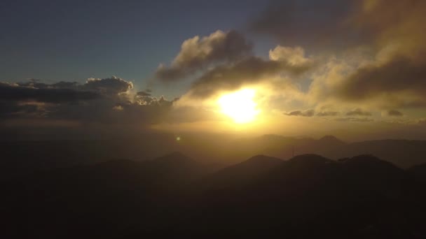 Cloudy Sunset Mountains — Stockvideo