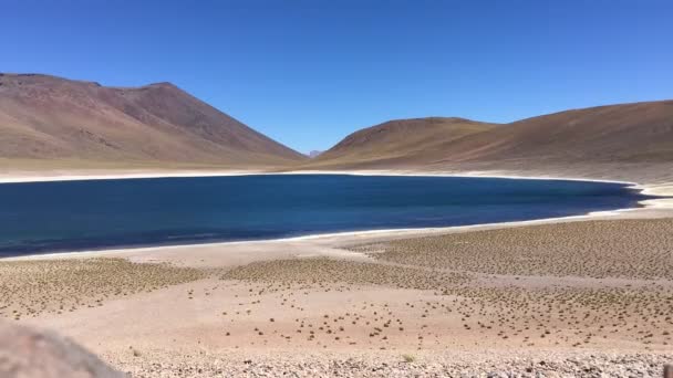 Timelapse Lake Atacama Desert — стоковое видео