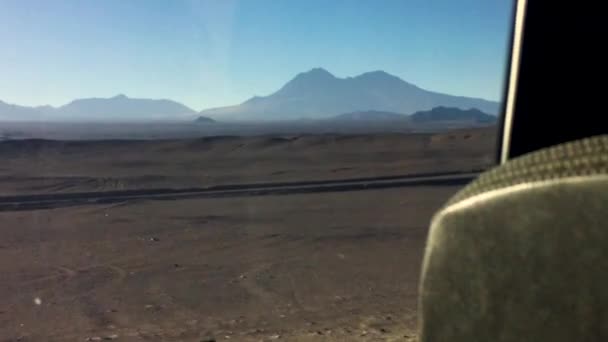 Cruising Atacama Desert Back Bus — Wideo stockowe