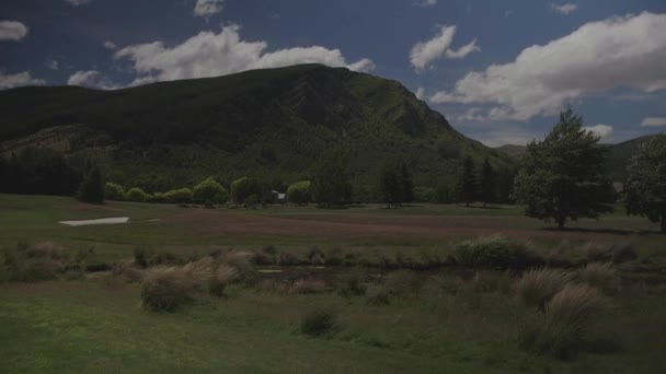 Beutiful Landscape Field Mountains — Stock video