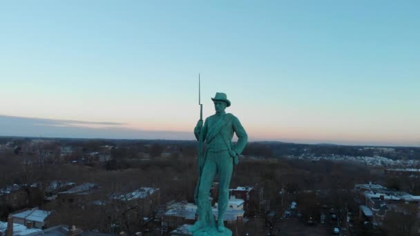 Richmond Confederate Soldier Statue Church Hill Neighborhood Libby Hill Park — Video Stock