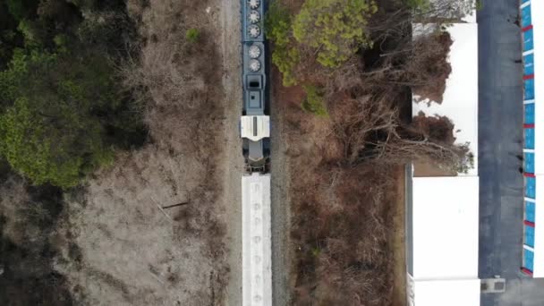 Train Engine Stopped Just Bridge Road — Video Stock