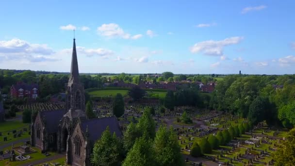 Middlewich Cheshire Graveyard Church — Stok video