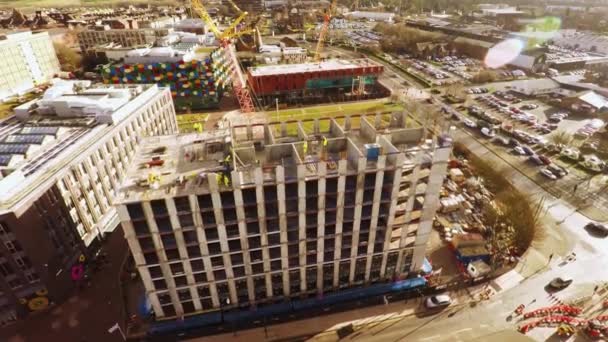 Подальший Розвиток Готелю Хілтон Смітфілда Місці Будівлі Ради Центрі Міста — стокове відео