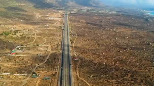 Aerial View Highway Desert Chile — Vídeo de stock