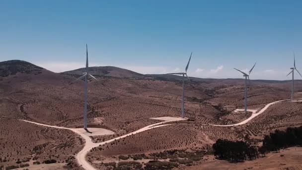 Pan Von Windkraftanlagen Chile — Stockvideo