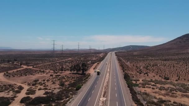 Highway Dry Land Coquimbo Chile — Wideo stockowe