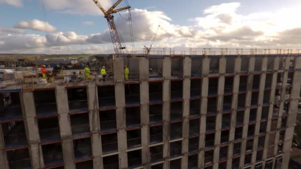 Pokračující Rozvoj Hotelu Hilton Smithfield Místě Obecních Budov Centru Města — Stock video