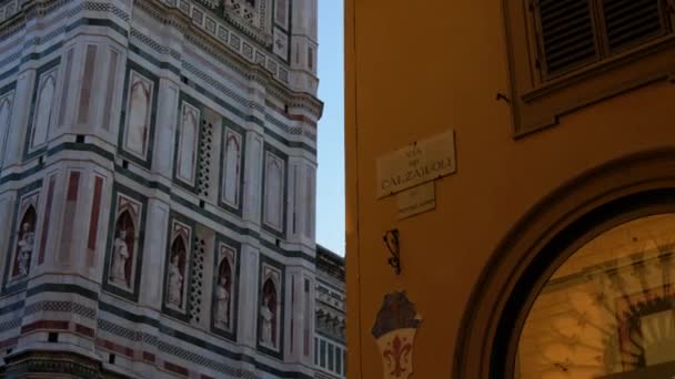 Santa Maria Del Fiore Cathedral Morning Florence Italy — Vídeo de stock