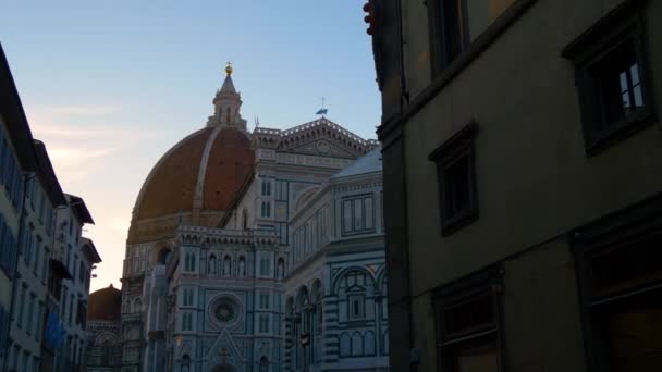 Santa Maria Del Fiore Cathedral Morning Florence Italy — Stok video