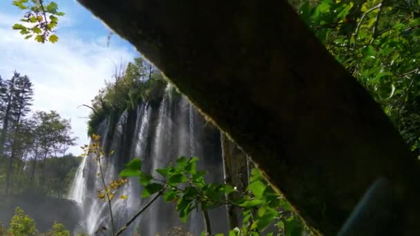 Vízesés Plitvicei Tavak Park Horvátország — Stock videók