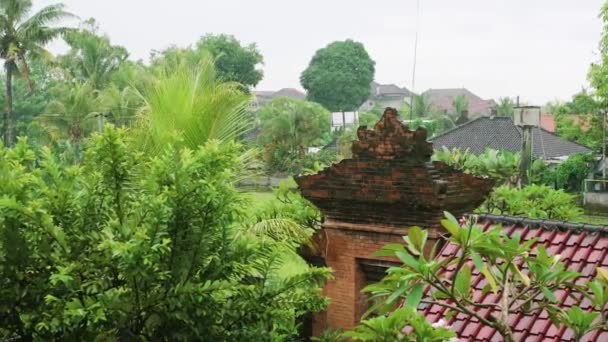 Balinese House Rain — Stockvideo