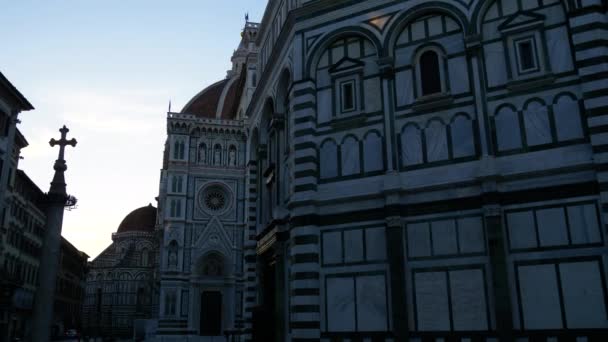 Santa Maria Del Fiore Cathedral Morning Florence Italy — Stok video