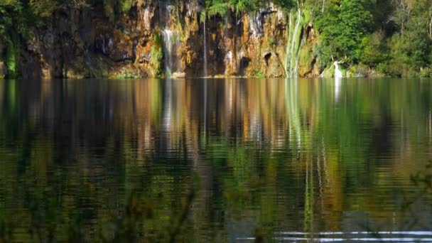 Cascada Din Parcul Lacurilor Plitvice Croaţia — Videoclip de stoc