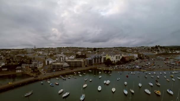 Penzance Porto Darsena Barche Yacht Ponte Bacino Carenaggio Nella Splendida — Video Stock