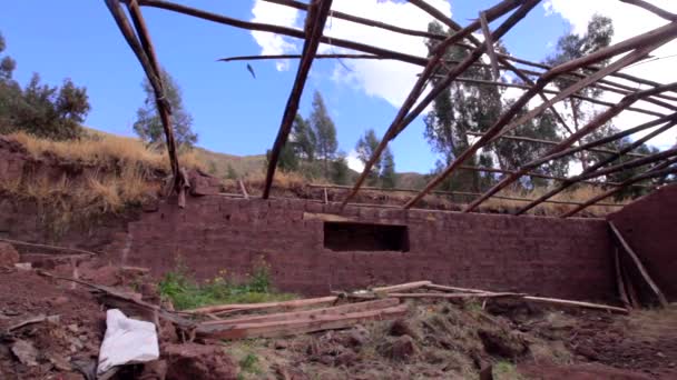 Half Finished Greenhouse Small Village Cusco Peru — Video