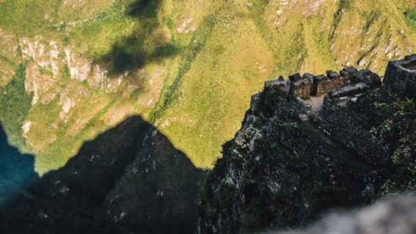 Чудовий Часовий Пропуск Мачу Пікчу Рух Тіні — стокове відео