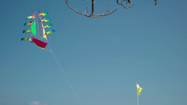 Air Ship Kite Fly — Stock Video