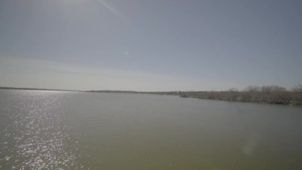 Wide Shot White Rock Lake Dallas — Vídeo de stock