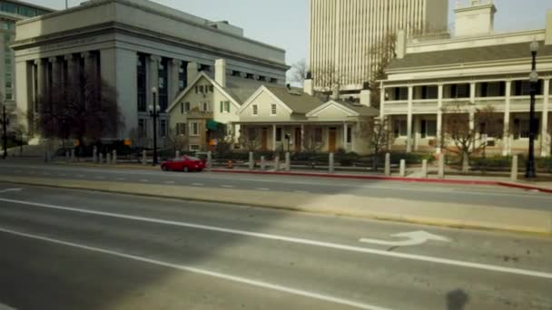 Mid Day Timelapse Downtown Salt Lake City Taken Street Lion — Stock video