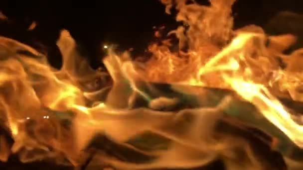 Closeup Fire Burning 10X Slowmotion — Vídeos de Stock