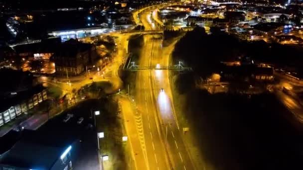 Aerial View Night Time Time Lapse Timelapse A50 A500 Dual — 图库视频影像