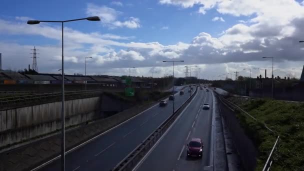 Time Lapse A50 A500 Dual Carriage Way Motorway Stoke Trent — Stockvideo