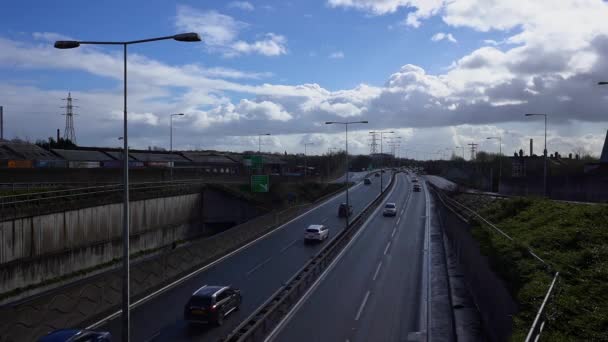 Time Lapse A50 A500 Dual Carriage Way Motorway Stoke Trent — Stock Video