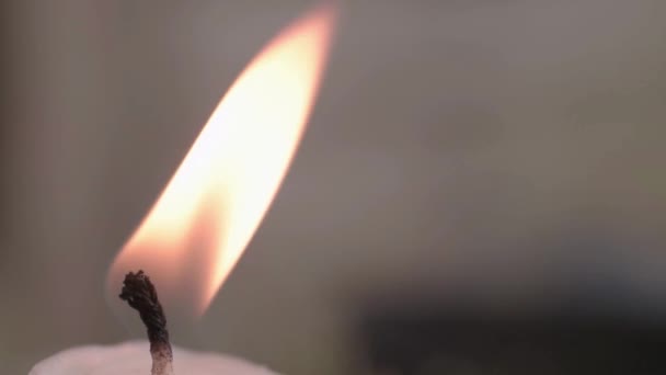 Macro Candle Flame Wick — Stockvideo