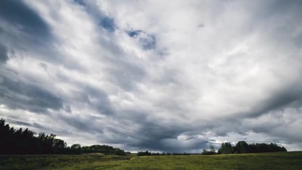 Time Lapse Footage Clouds Moving Fields — Video Stock