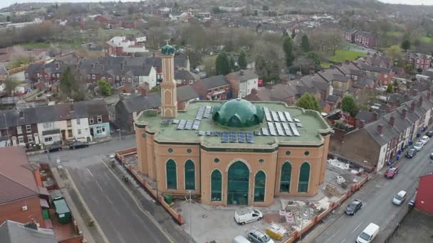 New Mosque Being Built Growing Muslim Community Worship Congregate — Stok Video