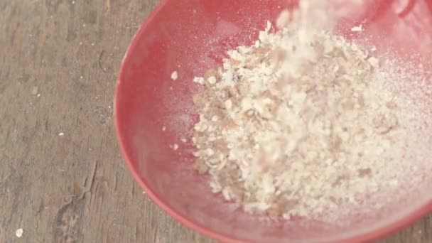 Muesli Pouring Breakfast Bowl — Video