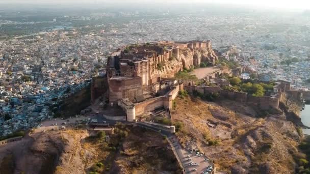 Aereo Del Fort Mehrangarh Jodhpur Rajasthan India — Video Stock