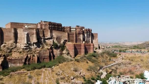 Aereo Del Fort Mehrangarh Jodhpur Rajasthan India — Video Stock