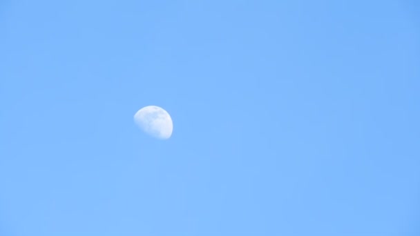 Měsíc Ubíhá Krásný Časový Skluz Zachycuje Mraky Měsíc Pohybuje — Stock video