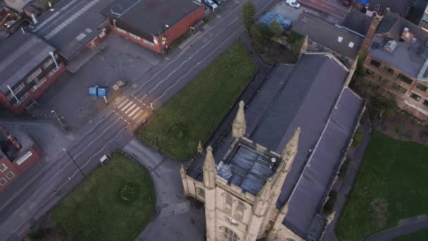 Aerial View Jame Church Midlands Christian Roman Catholic Religious Orthodox — 图库视频影像
