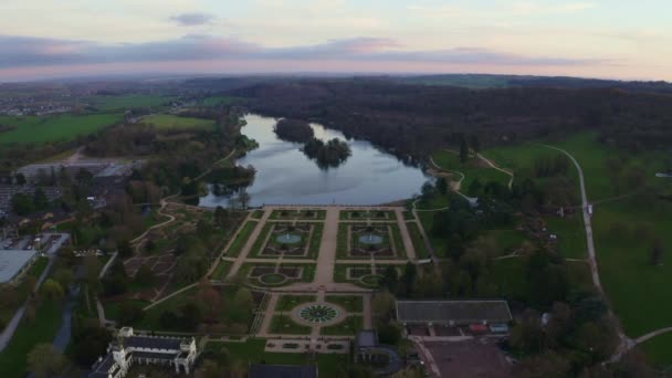 Stunning Trentham Gardens Estate Stoke Trent Popular Attraction Families Outdoor — Stok video