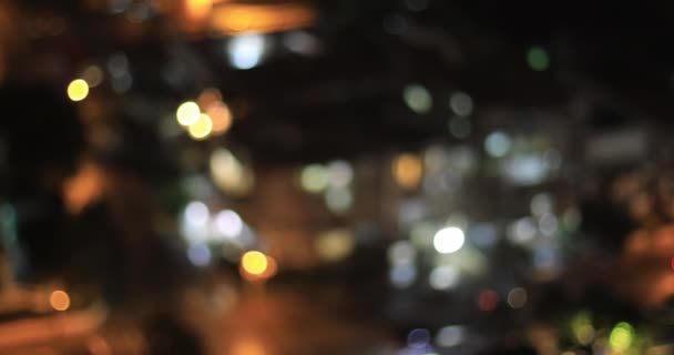 Video Experimentation Out Focus Color Abstraction Movement Cars Night Havana — Stok video