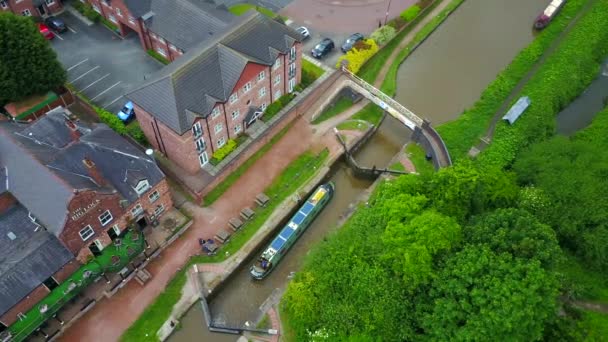 Middlewich Cheshire Canal System — Stockvideo