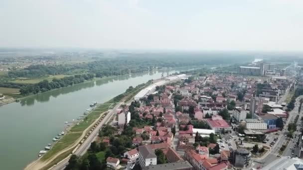 Aerial View Brcko District Bosnia Herzegovina — Vídeo de Stock