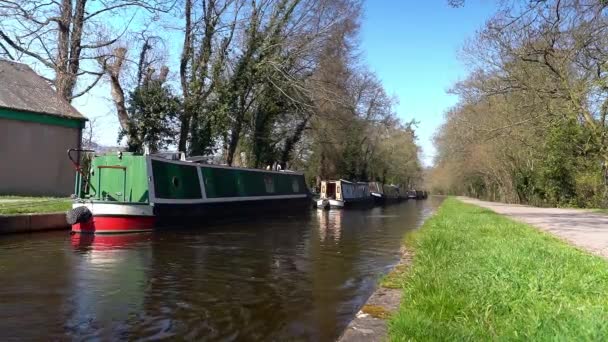 Famous Llangollen Canal Waterway Route Pontcysyllte Aqueduct Wrexham Gorgeous Area — Stok video