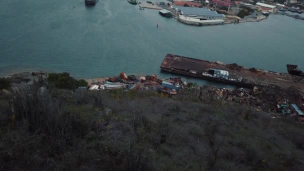 View Scrap Yard Curacao Looking Fort Nassau — Stok video