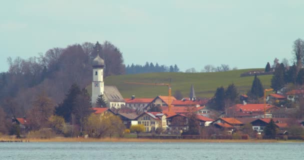 Gmund Seen Side Lake Tegernsee Bavaria Spring Day — Stockvideo