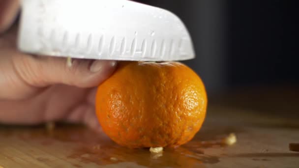 Slicing Oranges Orange Wine — Vídeo de Stock