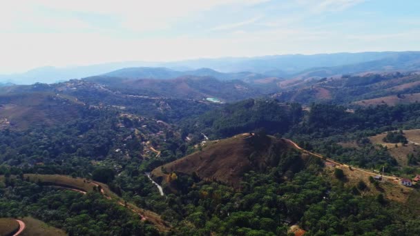 Aerial Video Mountain Range Region Campo Jordo Brazil — Vídeo de stock