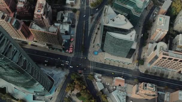 Aerial Dron Shot Streets Intersections Building Ins City Centre — Stockvideo